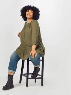 Tunieken Tuniek Ami Dames Olijfgroen -Kaffe Verkoopwinkel 8e17da99ea5ee84db74ae294eae71f65