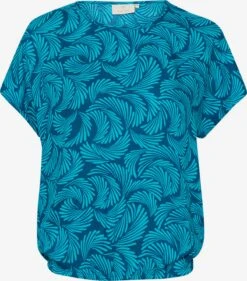 Kaffe T-shirts Shirt Marta Stanley Dames Blauw