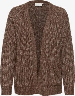 Kaffe Vesten Gebreid Vest Nanika Dames Bruin Gemêleerd