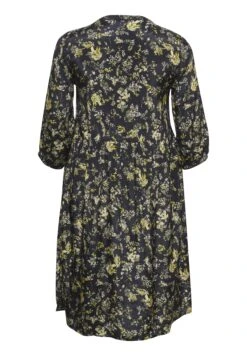 Kcevera- Blousejurk - Black Yellow Lime Flower Print -Kaffe Verkoopwinkel 91f45d46ca0649b4aaa23dc83d4a3dc8