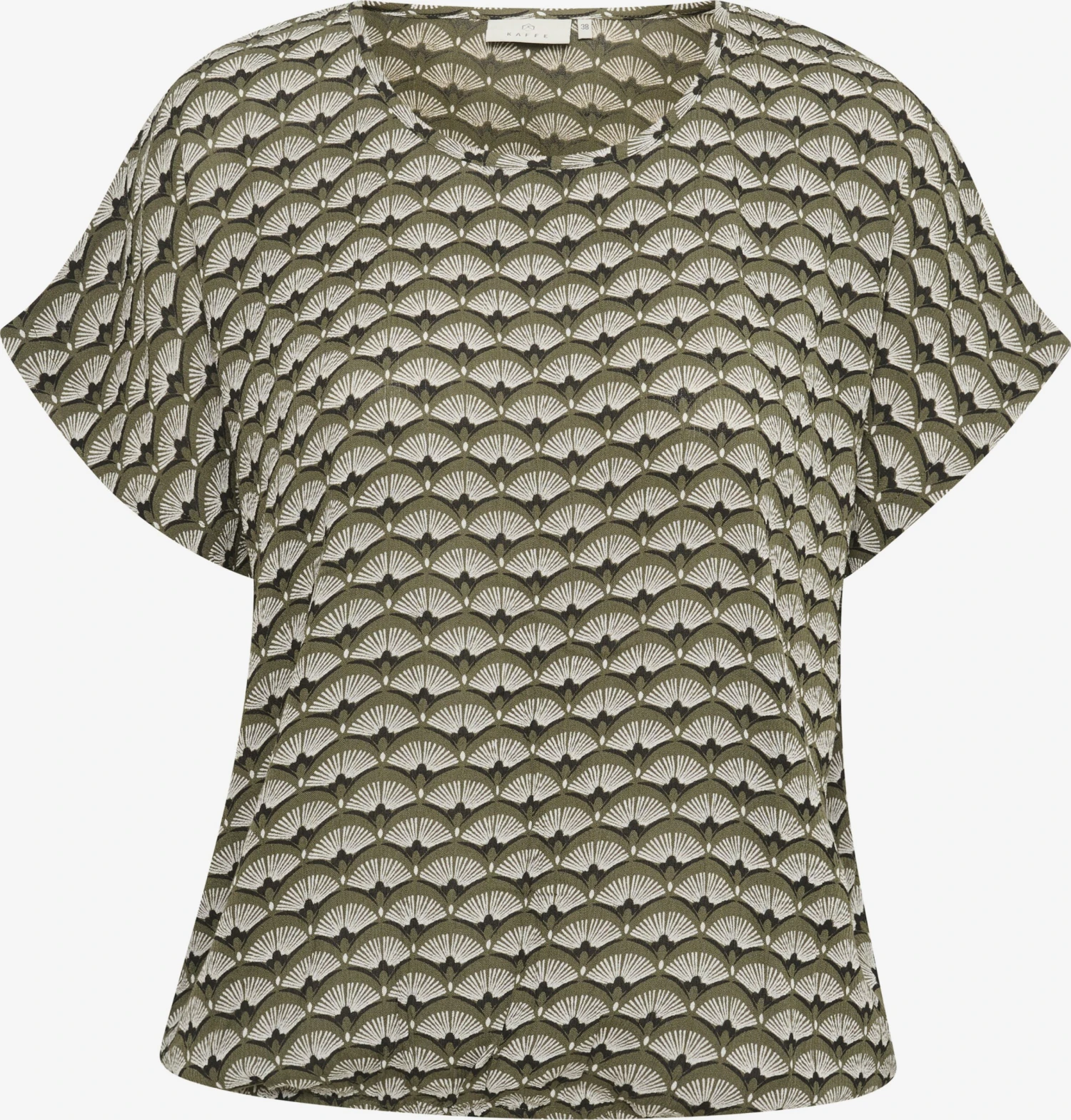 Kaffe Blouses Met Korte Mouw Blouse Dames Groen 1 Kaffe Blouses Met Korte Mouw Blouse Dames Groen