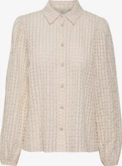Kaffe Overhemden Blouse Dames Lichtbeige