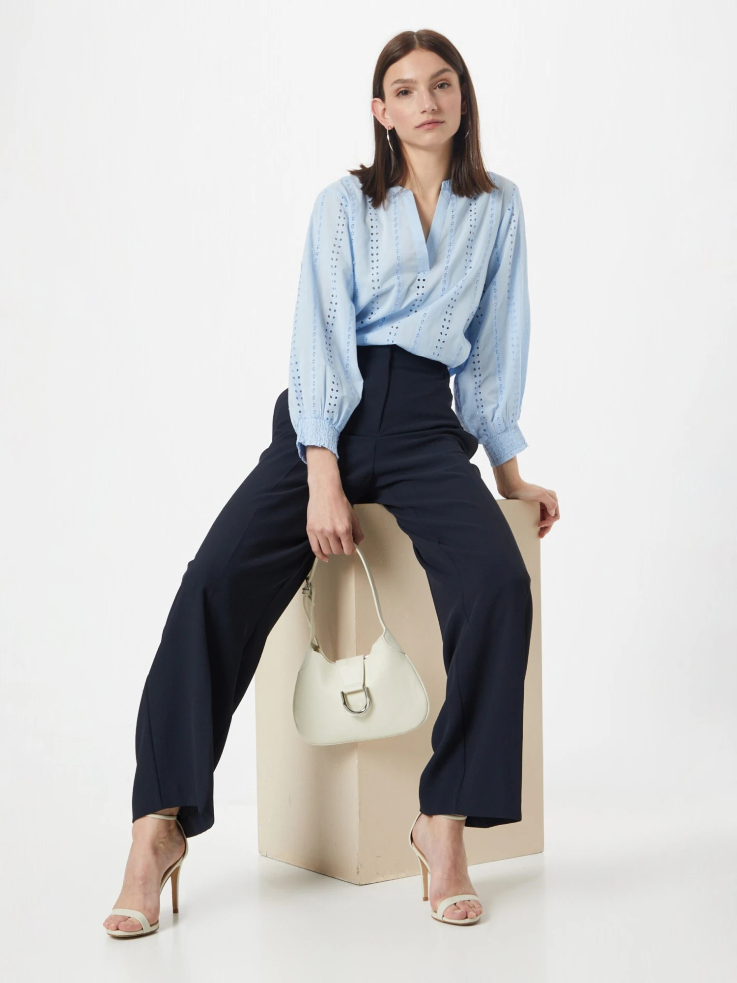 Kaffe Blouses Met Korte Mouw Blouse Dames Lichtblauw 4 Kaffe Blouses Met Korte Mouw Blouse Dames Lichtblauw - Afbeelding 4