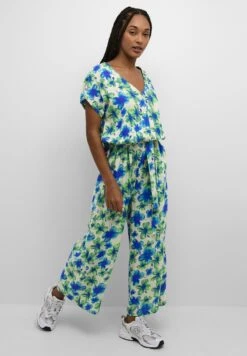 Kaffe Kaida - Jumpsuit - Green And Blue Digital Flower