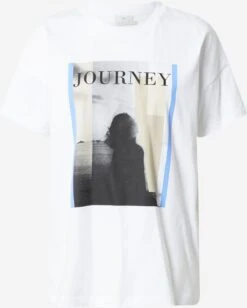 Kaffe T-shirts Shirt Finia Dames Wit