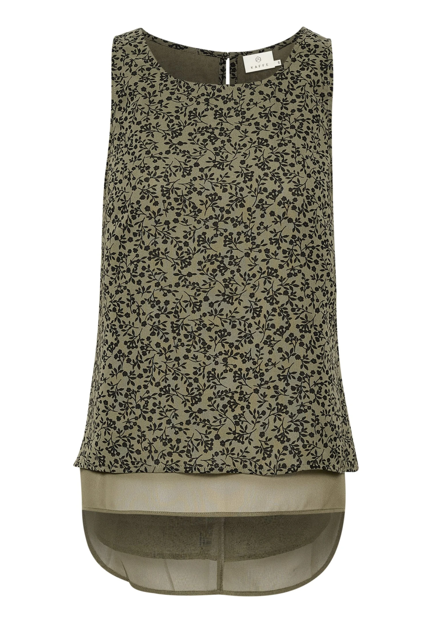 Kaffe Bpcajsa- Top - Burnt Olive Black Deep Print 1 Kaffe Bpcajsa- Top - Burnt Olive Black Deep Print