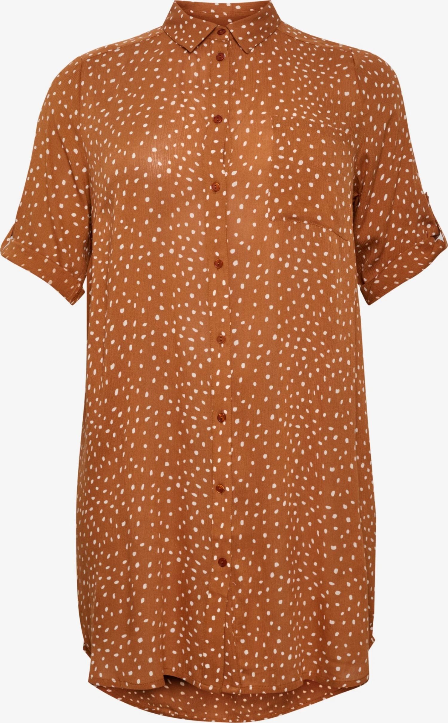 Blouses Met Korte Mouw Blouse Dames Pasteloranje 1 Blouses Met Korte Mouw Blouse Dames Pasteloranje