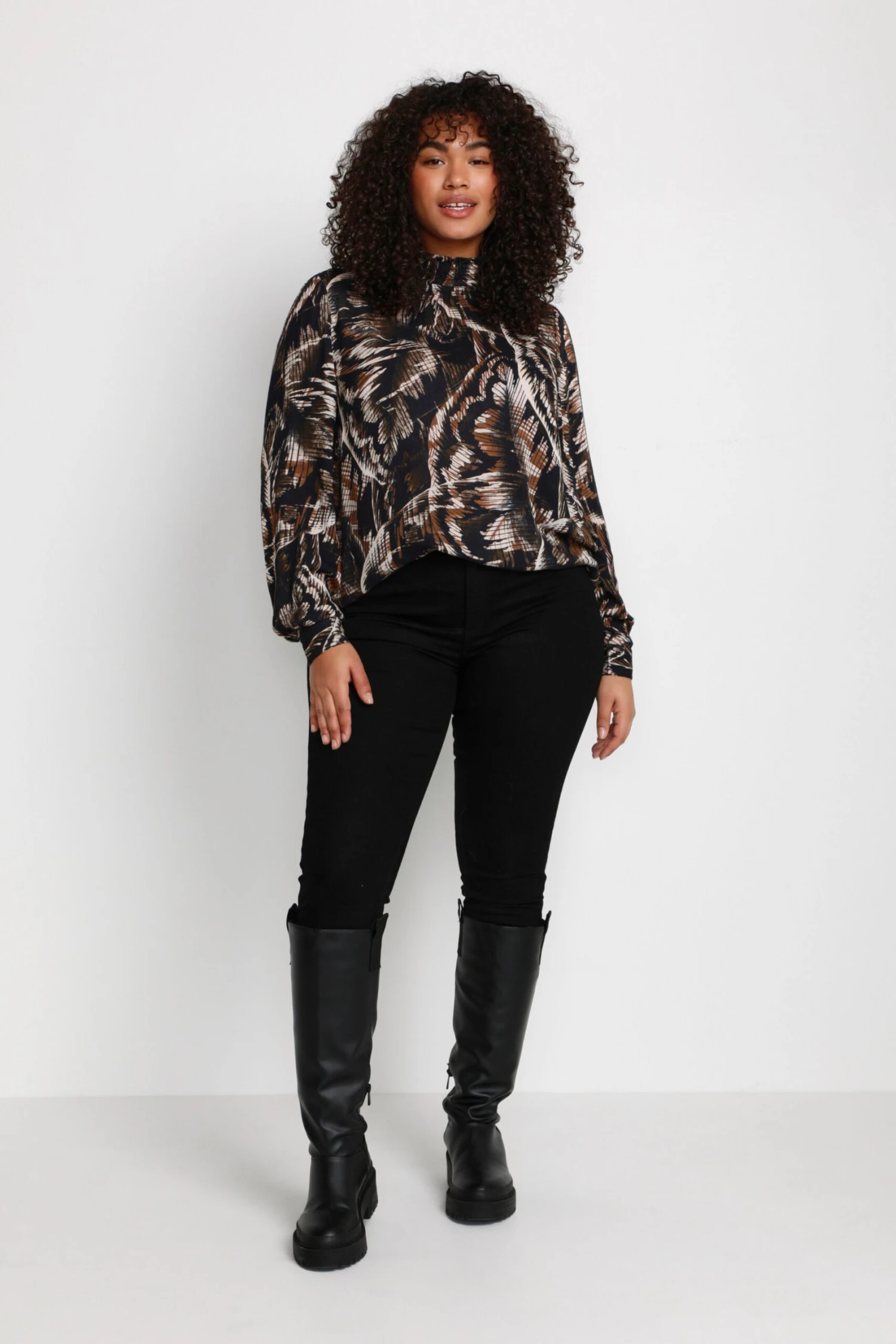 Blouseshirts Blouse Irin Dames Donkerbruin 3 Blouseshirts Blouse Irin Dames Donkerbruin - Afbeelding 3