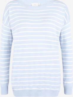 Kaffe Fijngebreide Truien Trui Mala Dames Lichtblauw