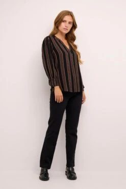 Kaffe Blouses Met Korte Mouw Blouse Aelin Dames Bruin / Zwart 6 Kaffe Blouses Met Korte Mouw Blouse Aelin Dames Bruin / Zwart -Kaffe Verkoopwinkel 9bd60b51ccccd1105e928b3902cc5ed3