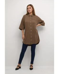 Kaffe Lange Blouses Blouse Vafla Dames Ombergrijs -Kaffe Verkoopwinkel 9d19f66683c5ce6432e5a640e62f79f0