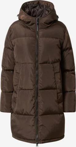 Kaffe Korte Mantels Wintermantel Dames Kastanjebruin