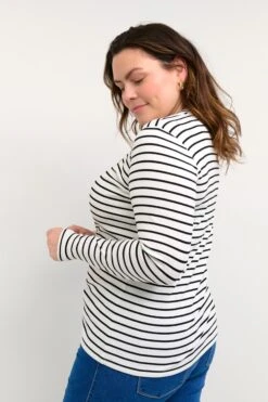 Longsleeves Shirt Clia Dames Groen / Wit -Kaffe Verkoopwinkel a051b302572048863d497b5d27e95e15