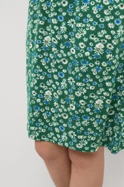 Kaffe Bpgertie - A-Lijn Rok - Green Flower Print