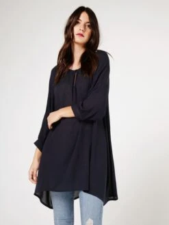 Kaffe Tunieken Tuniek Amber Dames Marine -Kaffe Verkoopwinkel a52f91feb2061252a583b95c93b78769