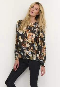 Kaffe Kasimi- Blouse - Black Red Multi Flower