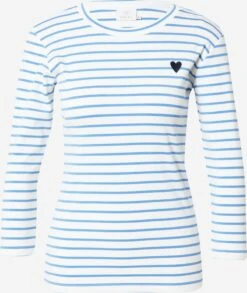 Kaffe Shirts Met 3/4 Mouw Shirt Liddy Dames Blauw
