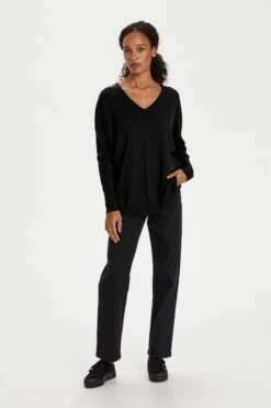 Kaffe Fijngebreide Truien Trui Machelle Dames Zwart -Kaffe Verkoopwinkel a8ff1c4b0450c6ab0a2fd82ab2a4abb5