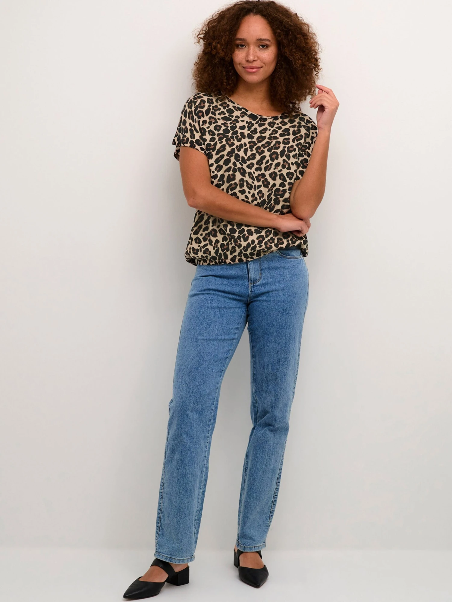 Kaffe T-shirts Shirt Marta Stanley Dames Lichtbruin 5 Kaffe T-shirts Shirt Marta Stanley Dames Lichtbruin - Afbeelding 5