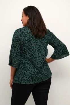 Blouses Met Korte Mouw Blouse Cedite Dames Smaragd -Kaffe Verkoopwinkel a987ee88fd1a390491d0e59a6cf140cb