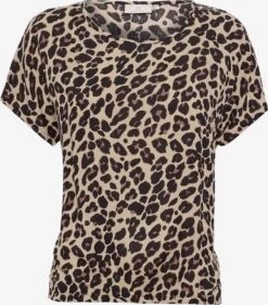 Kaffe T-shirts Shirt Marta Stanley Dames Lichtbruin