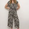 Kaffe Bpbella With Cap Sleeves - Jumpsuit - Black Antique Flower