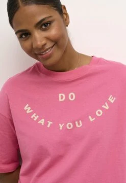 Kaffe Sonna - T-Shirt Print - Shocking Pink -Kaffe Verkoopwinkel ab8329c251144f87929e9f86f4171fb9