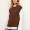 Kaffe Bodywarmers Bodywarmer Dames Bruin