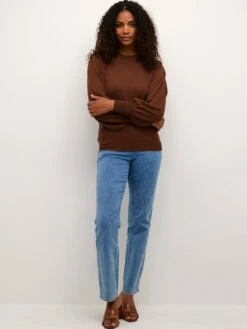 Kaffe Basic Truien Trui Fenia Dames Donkerbruin -Kaffe Verkoopwinkel ad44876f262c7e7cac39dabf2f95e989