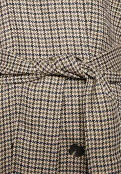 Kaffe Kaolina - Trenchcoat - Houndstooth/Sand/Blue -Kaffe Verkoopwinkel b085acd386554f63be36ffdc59cfe7e8