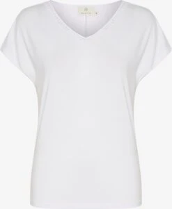 Kaffe T-shirts Shirt Ulrika Dames Wit