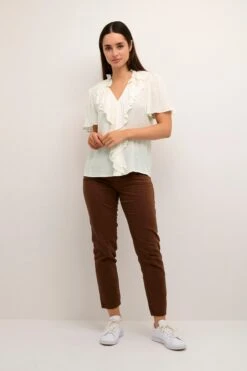 Kaffe Blouses Met Korte Mouw Blouse Aluisa Dames Wit -Kaffe Verkoopwinkel b18f208fec4cfd206f9519a1a461abe5