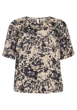Kckamina ½ Sl - Blouse - Sand Black Abstract Print -Kaffe Verkoopwinkel b30bcd909c0f42babe465729b0025965