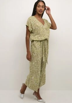 Kaffe Kaida - Jumpsuit - Green Medium Flower Print