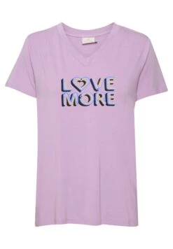 Kaffe Kakenya V-Neck - T-Shirt Print - Lupine -Kaffe Verkoopwinkel b6e64c615de34554b110470bbfcb6158