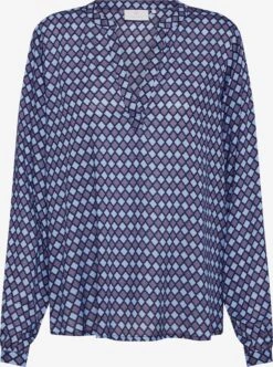 Kaffe Blouseshirts Blouse Sary Tilly Dames Lichtblauw / Donkerblauw