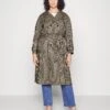 Kcoly Coat - Trenchcoat - Houndstooth/Sand/Blue