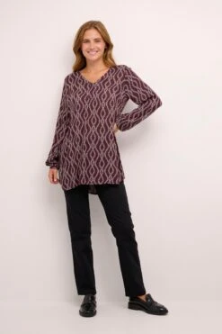 Kaffe Tunieken Tuniek Ronja Dames Bourgogne -Kaffe Verkoopwinkel b7f3179d238d606f656f8f8fccbad042