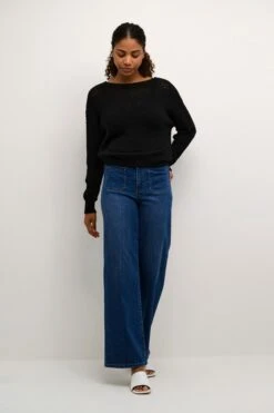 Kaffe Fijngebreide Truien Trui Dames Zwart -Kaffe Verkoopwinkel b7fe5ec4bb33f7a8602ac6a7c62caab1