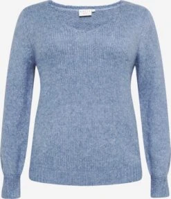 Fijngebreide Truien Trui Sila Dames Duifblauw
