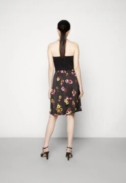 Kaffe Donna Skirt - A-Lijn Rok - Black Deep/Green -Kaffe Verkoopwinkel be697fab1ddf48b19db8c6c3b7d63625