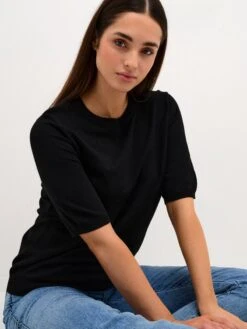 Kaffe Fijngebreide Truien Trui Lizza Dames Zwart -Kaffe Verkoopwinkel c21bb3479ba20b28a8b6599d4c9fa490