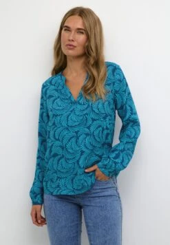 Kaffe Kamarta Tilly - Blouse - Legion Blue Blue Bird Print