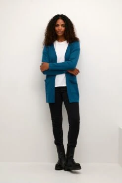 Kaffe Vesten Gebreid Vest Fenia Dames Enziaan -Kaffe Verkoopwinkel c7c082e0a503c7f363e8e157b6138480