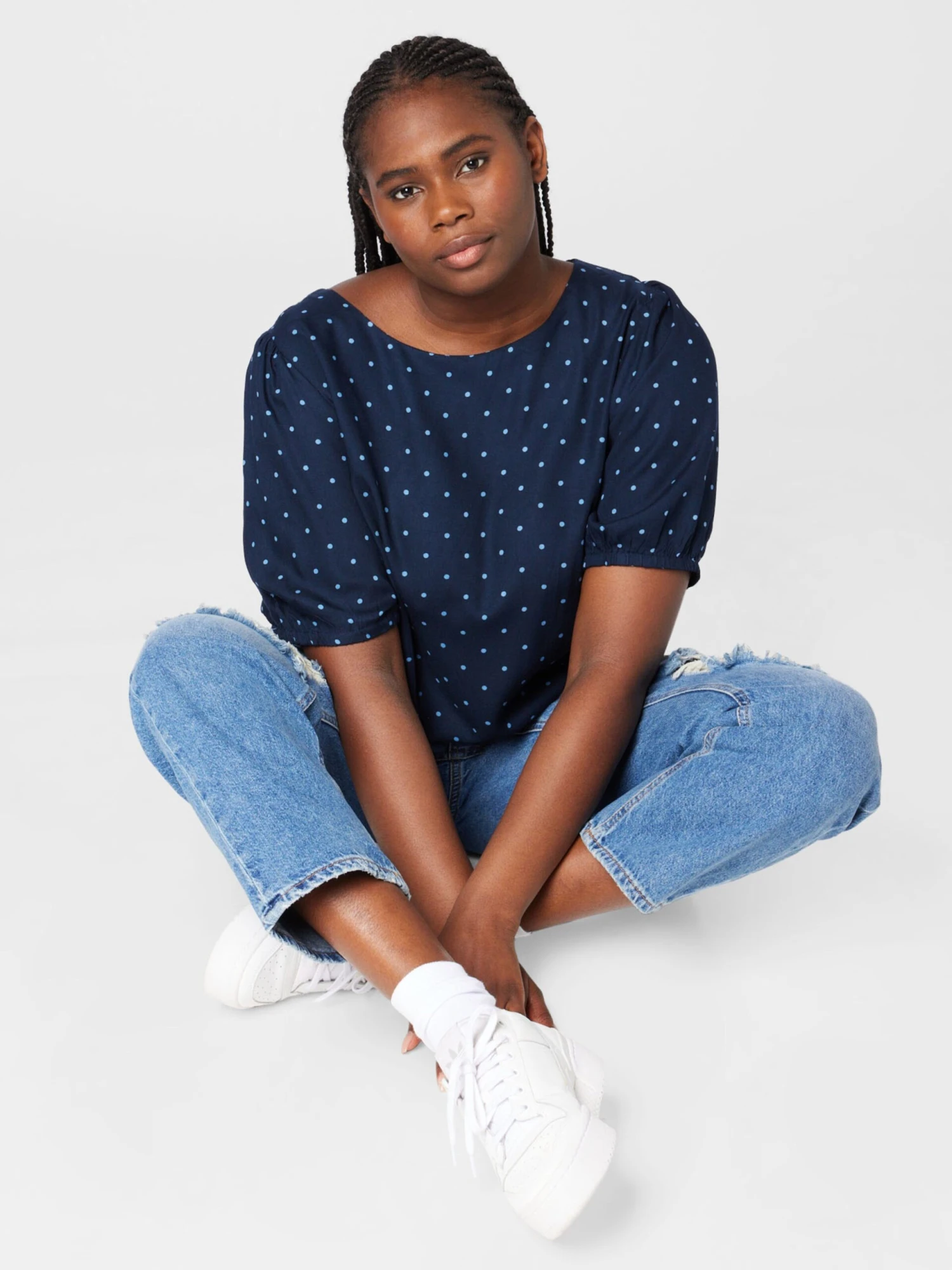 Blouses Met Korte Mouw Blouse Danka Dames Marine / Lichtblauw 5 Blouses Met Korte Mouw Blouse Danka Dames Marine / Lichtblauw - Afbeelding 5