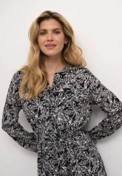 Kaffe Bpwilla Buttons - Blousejurk - Ant White/Black Flower -Kaffe Verkoopwinkel cab6d5bb90334e59bae2b6c669e77ab9