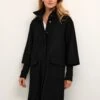 Kaffe Bpgloria Knee Length Long Sleeves - Mantel - Black Deep