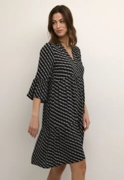 Kaffe Kamarita Amber- Jurk - Black Chalk Graphic Print
