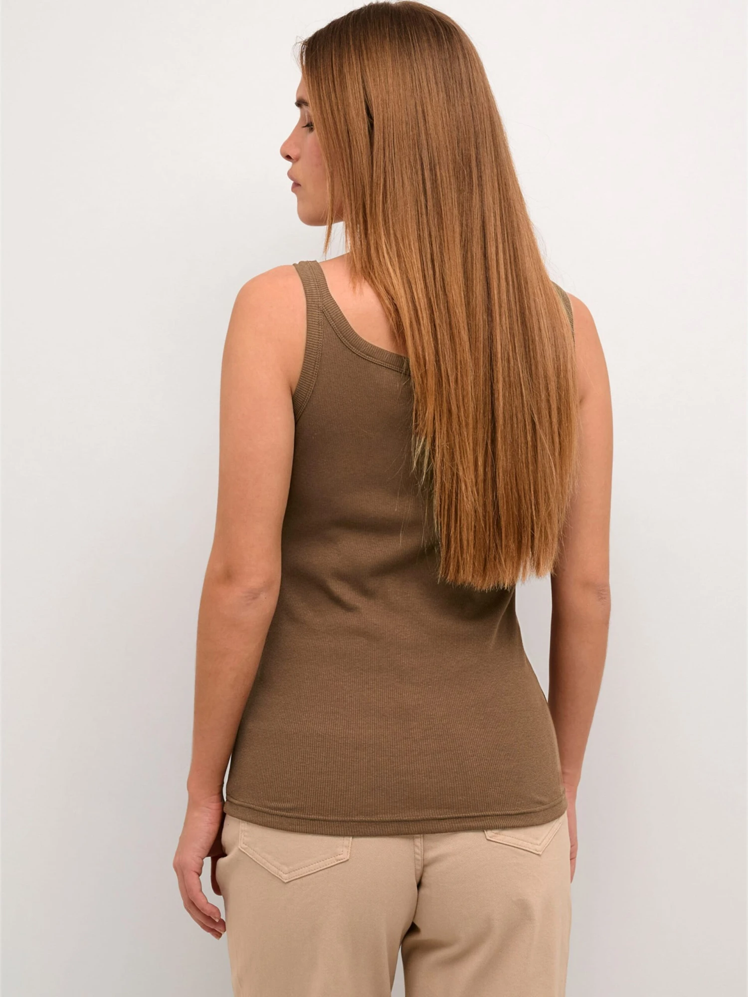 Kaffe Tanktops Top Carna Dames Sepia 5 Kaffe Tanktops Top Carna Dames Sepia - Afbeelding 5