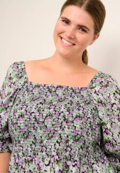 Kclora Smock - Blouse - Green Purple Flower 8 Kclora Smock - Blouse - Green Purple Flower -Kaffe Verkoopwinkel d28c94c091fe4abda5b7553ded31c674